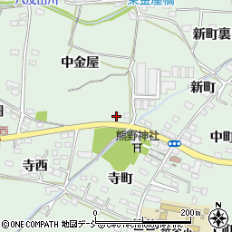 福島県福島市笹谷中金屋3周辺の地図
