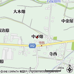 福島県福島市笹谷（中ノ畑）周辺の地図