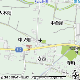 福島県福島市笹谷中金屋55周辺の地図