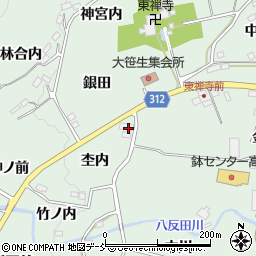 福島県福島市大笹生杢内周辺の地図
