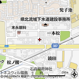福島県福島市鎌田一本松56-1周辺の地図