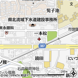 福島県福島市鎌田一本松61周辺の地図