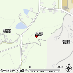 福島県伊達市保原町大柳高野周辺の地図
