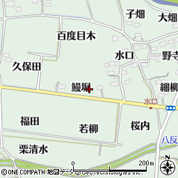 福島県福島市大笹生鰻堀周辺の地図