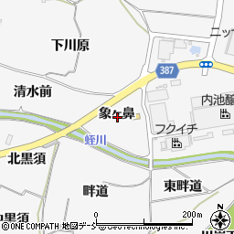福島県福島市瀬上町象ヶ鼻周辺の地図
