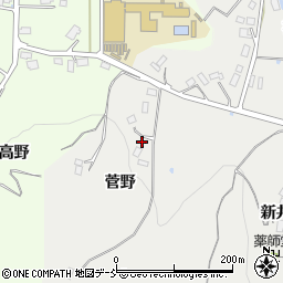 福島県伊達市保原町所沢菅野周辺の地図