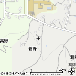 福島県伊達市保原町所沢（菅野）周辺の地図