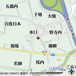 福島県福島市大笹生水口周辺の地図