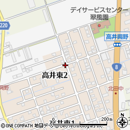新潟県新潟市南区高井東2丁目周辺の地図