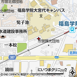 福島県福島市鎌田一本松77周辺の地図