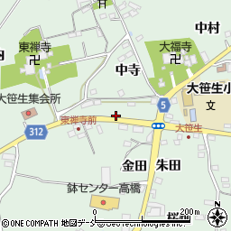 福島県福島市大笹生戸ノ内周辺の地図