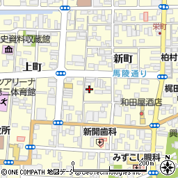 福島県相馬市中村新町206周辺の地図