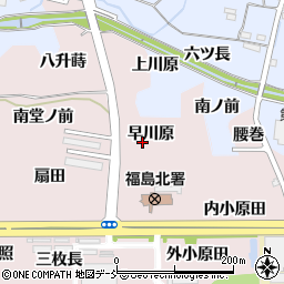 福島県福島市飯坂町平野（早川原）周辺の地図