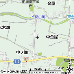 福島県福島市笹谷中金屋61周辺の地図