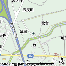 福島県福島市大笹生北台周辺の地図
