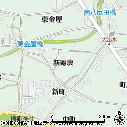 福島県福島市笹谷新町裏周辺の地図