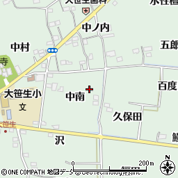 福島県福島市大笹生中南周辺の地図