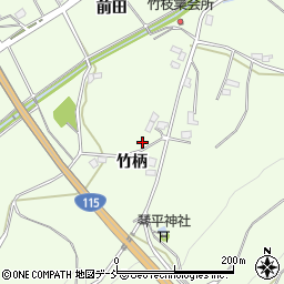 福島県伊達市保原町大柳竹柄周辺の地図