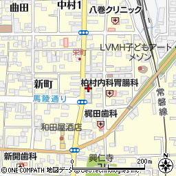 福島県相馬市中村新町140周辺の地図