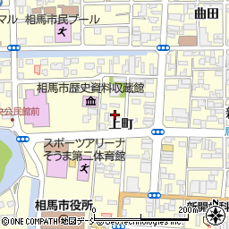 福島県相馬市中村上町周辺の地図