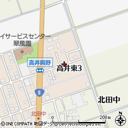 新潟県新潟市南区高井東3丁目周辺の地図