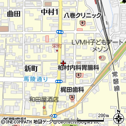 福島県相馬市中村新町142周辺の地図