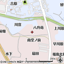 福島県福島市飯坂町平野（八升蒔）周辺の地図
