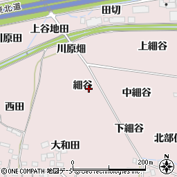 福島県福島市飯坂町平野細谷周辺の地図