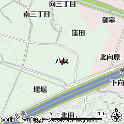 福島県福島市笹谷八反周辺の地図