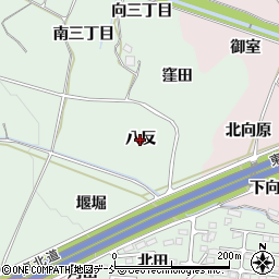福島県福島市笹谷（八反）周辺の地図