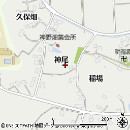 福島県伊達市保原町所沢（神尾）周辺の地図