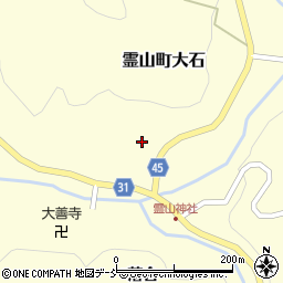 福島県伊達市霊山町大石（院主）周辺の地図