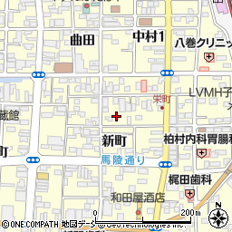 福島県相馬市中村新町70周辺の地図