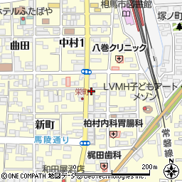福島県相馬市中村新町27周辺の地図