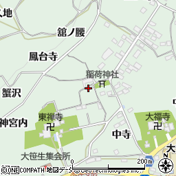福島県福島市大笹生上ノ寺周辺の地図