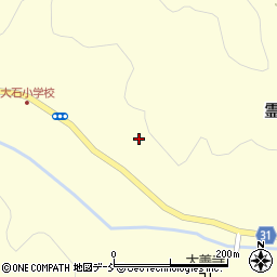 福島県伊達市霊山町大石近江屋敷周辺の地図