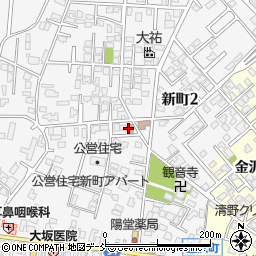 新津新町郵便局周辺の地図