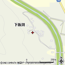 福島県伊達市霊山町中川下飯渕周辺の地図
