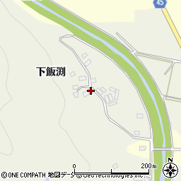 福島県伊達市霊山町中川下飯渕43周辺の地図