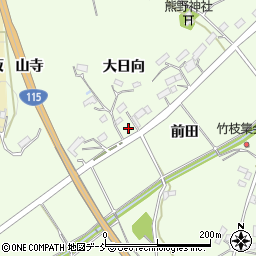 福島県伊達市保原町大柳大日向周辺の地図