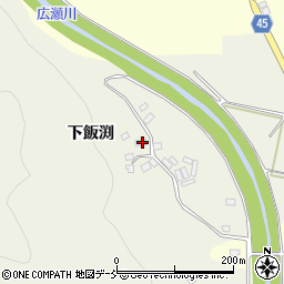 福島県伊達市霊山町中川下飯渕65周辺の地図