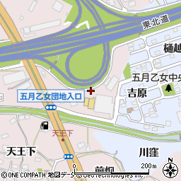 福島県福島市飯坂町平野上吉原周辺の地図