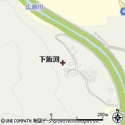 福島県伊達市霊山町中川下飯渕78周辺の地図
