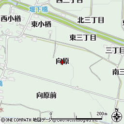 福島県福島市笹谷（向原）周辺の地図