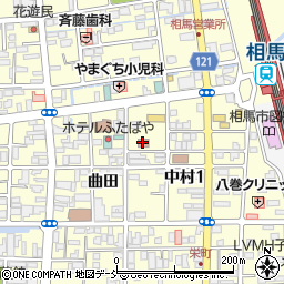 相馬市役所　生涯学習会館周辺の地図