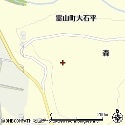 福島県伊達市霊山町大石（西ノ入）周辺の地図