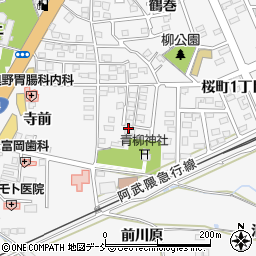 福島県福島市瀬上町青柳周辺の地図