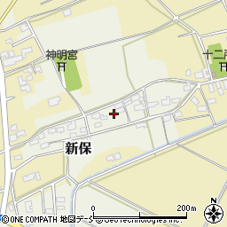 新潟県新潟市西蒲区新保周辺の地図