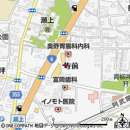 福島県福島市瀬上町寺前周辺の地図