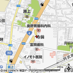福島県福島市瀬上町（寺前）周辺の地図
